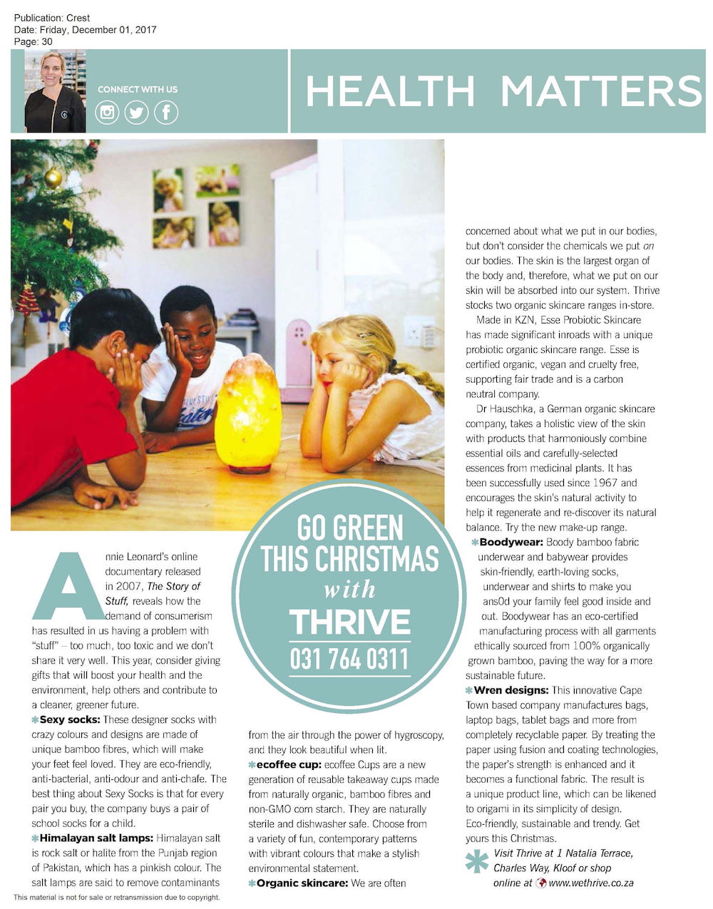 The Crest: Health Matters