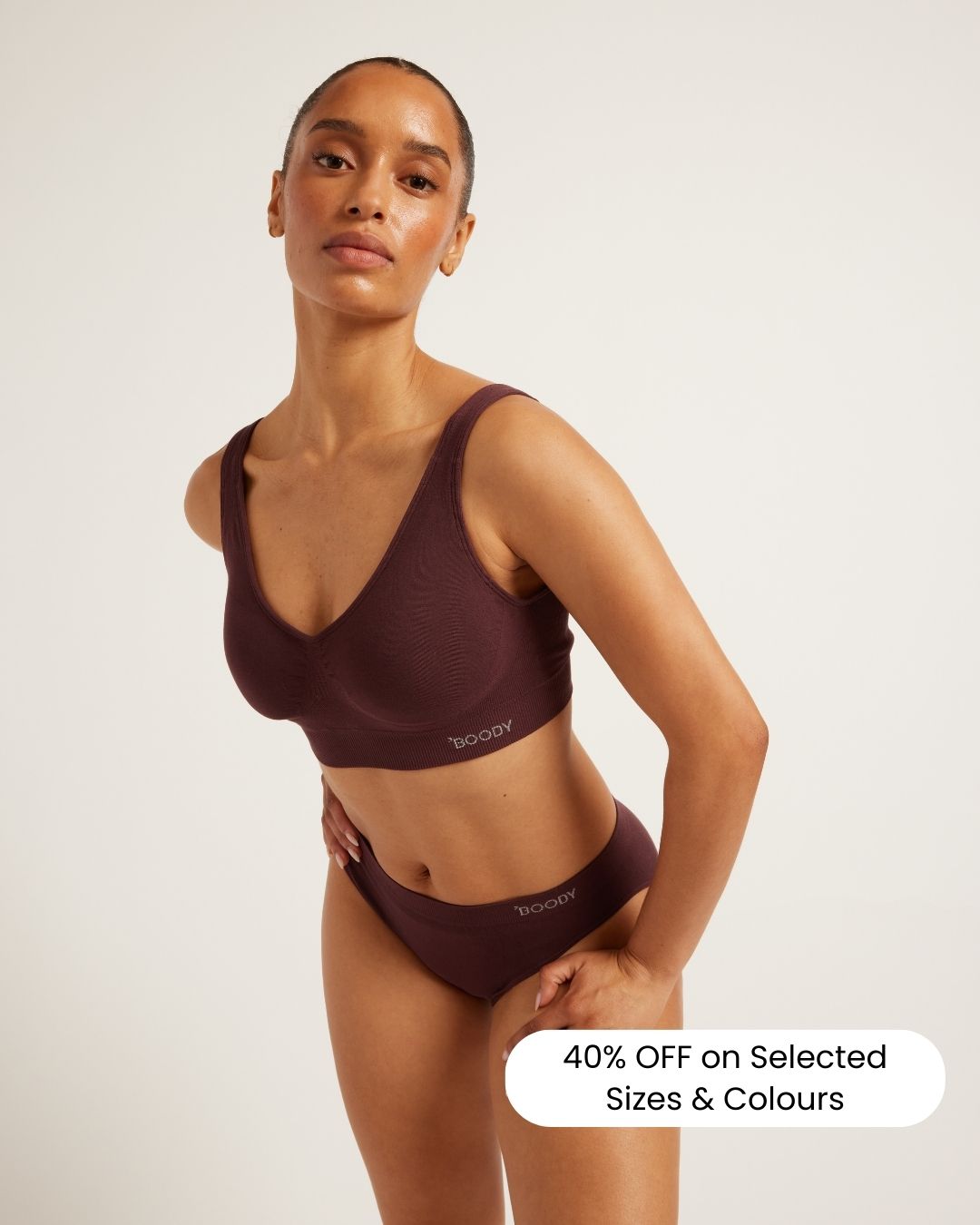 Boody Bamboo Padded Shaper Crop Bra