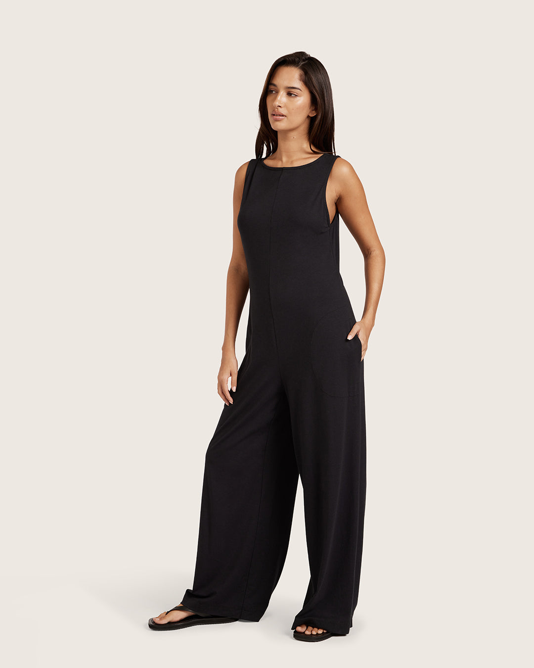 Classic Boat Neck Jumpsuit