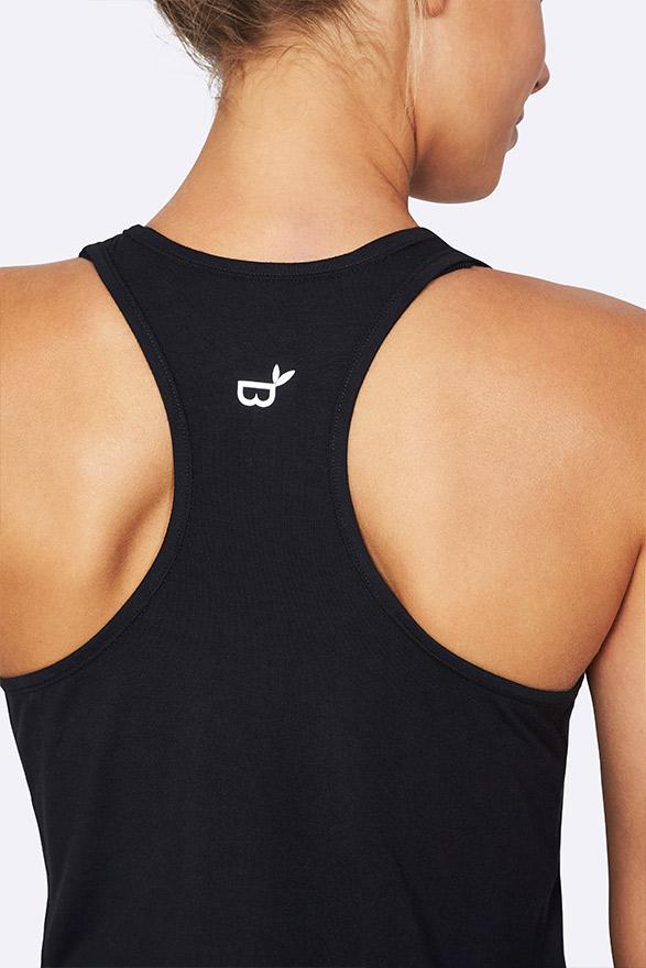 Women's Organic Boody Bamboo Eco Wear | Women's Racerback Active Tank Black