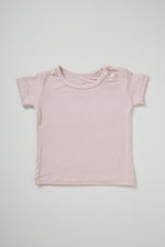 Baby's Organic Top Pink | Pink Newborn's Bamboo T-Shirt | Vegan Natural Baby Tees