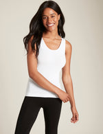 White Vegan Organic Women's Tank Top | White Bamboo Ladies Vest | Women's Natural Tank Tops