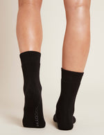 Vegan Ladies' Boot Socks Black | Women's Organic Bamboo Boot Socks Black | Natural Women's Boot Socks