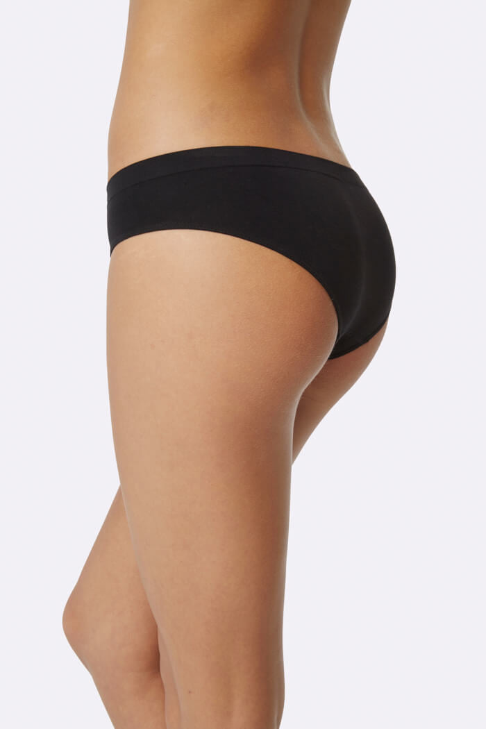Women's Organic Hipster Bikini Underwear | Bamboo Ladies' Hipster Bikini Panties Black | Boody Hipster Bikini Underwear