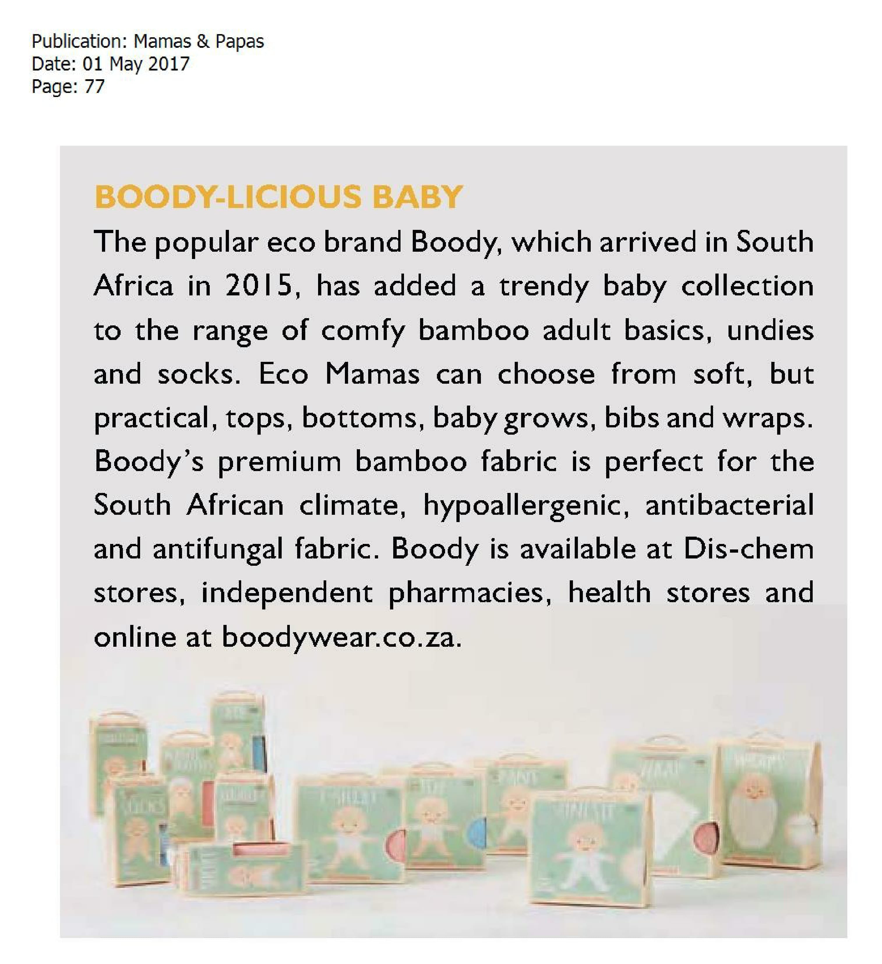 Mamas & Papas: Boody-licious baby