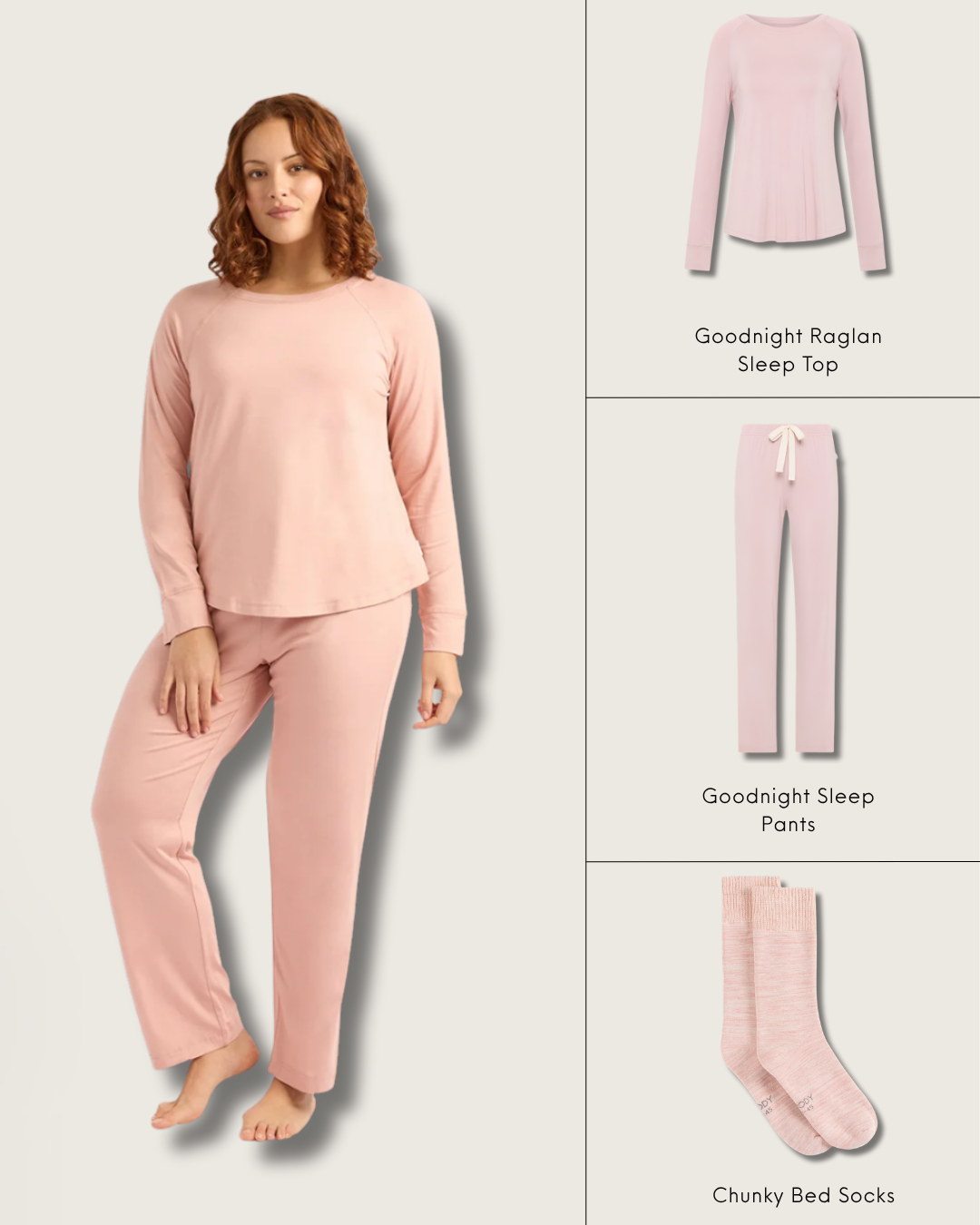 Winter Sleep Set 1 - Dusty Pink
