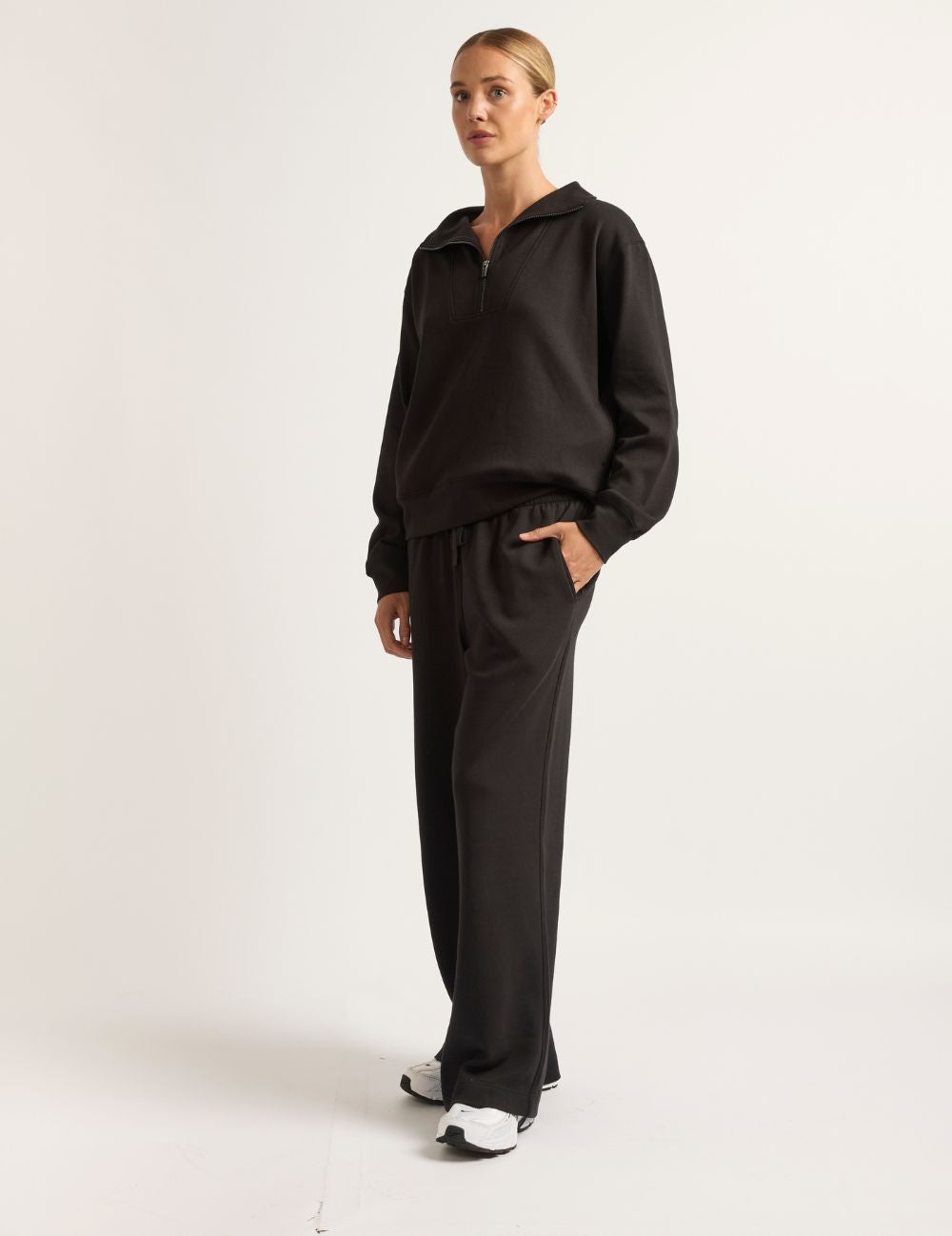 Boody Bamboo Tech Fleece Women's Quarter Zip Sweater