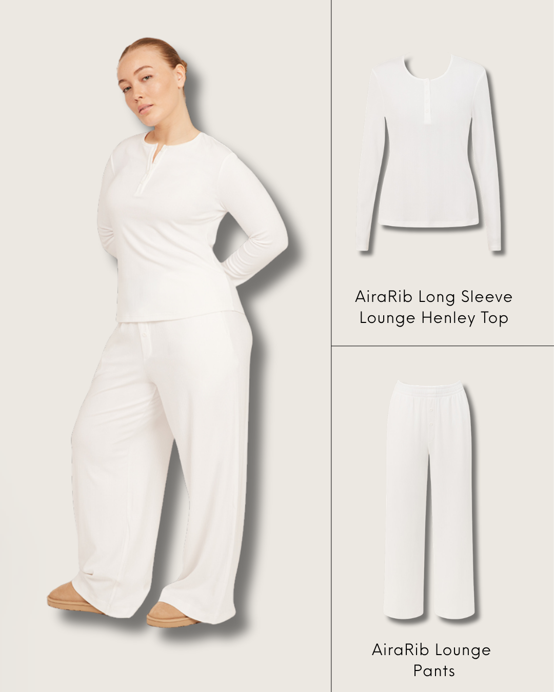 AiraRib - Rest & Reset Lounge Set - Chalk