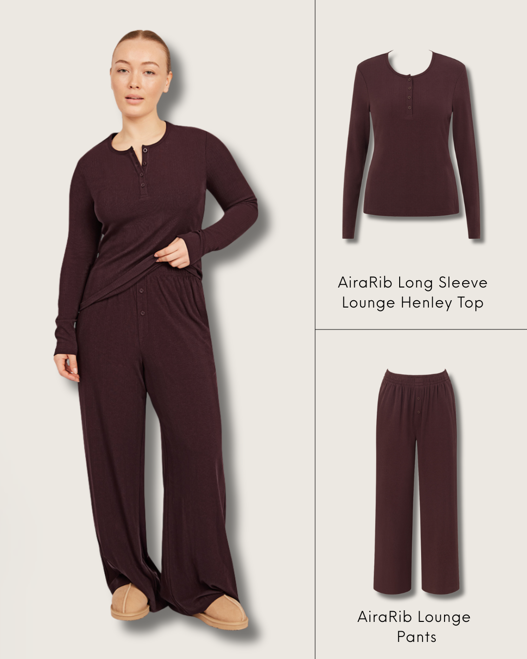 AiraRib - Rest & Reset Lounge Set - Mulberry