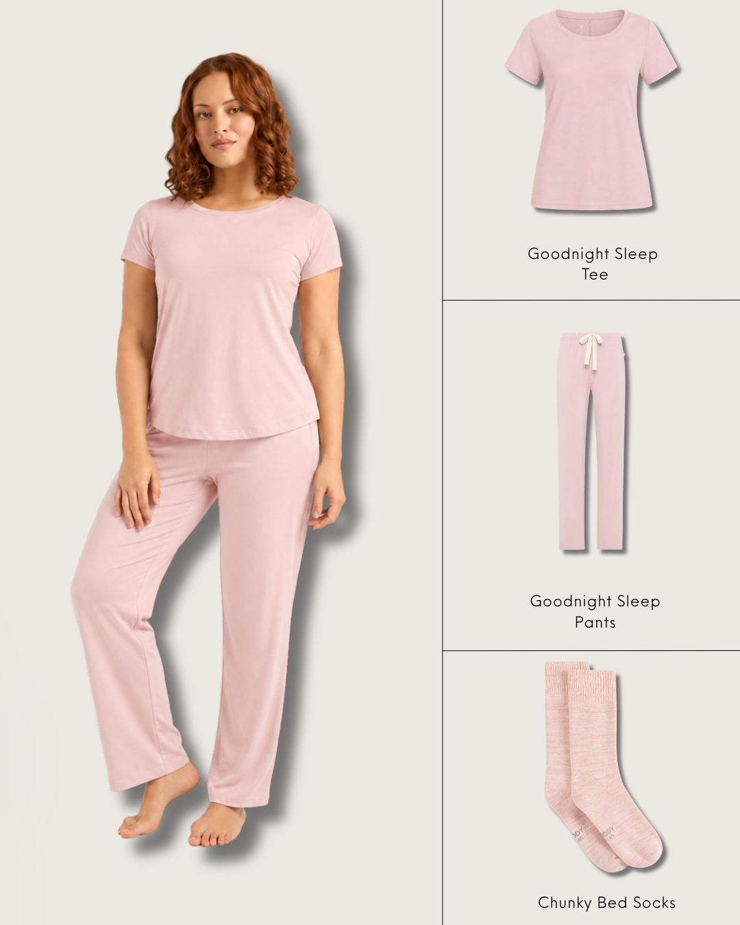 Winter Sleep Set 2 - Dusty Pink