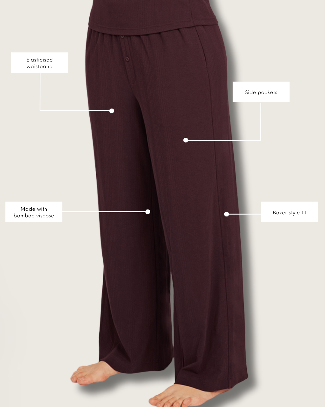 AiraRib Mixed Lounge Set 2 - Mulberry