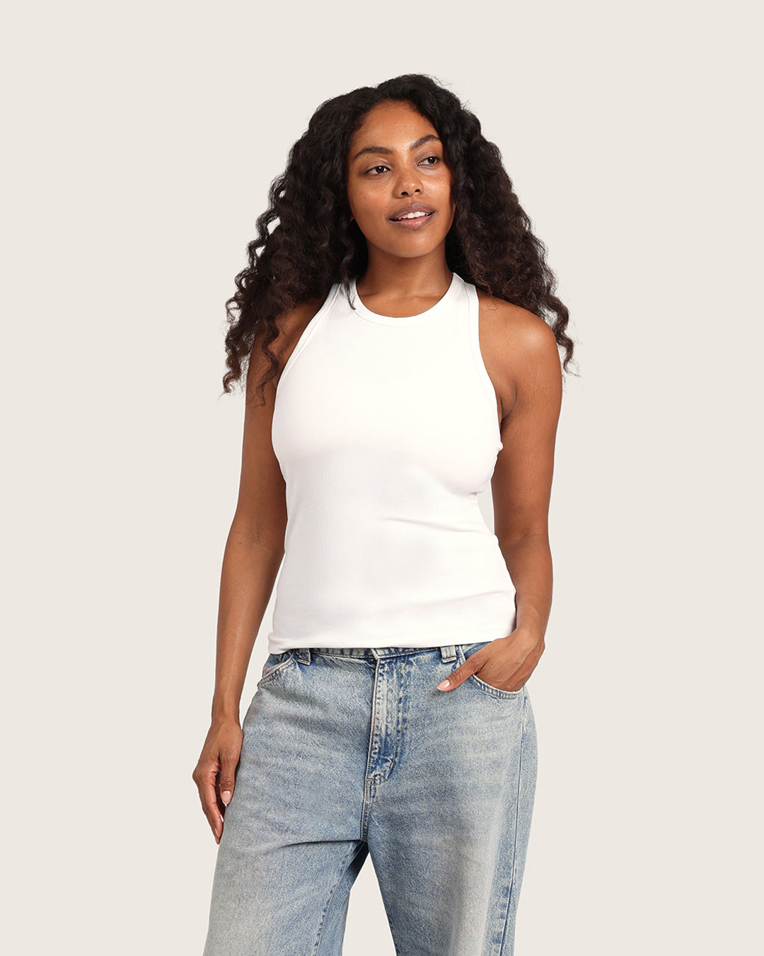 Women's Bamboo Ribbed Racerback Tank