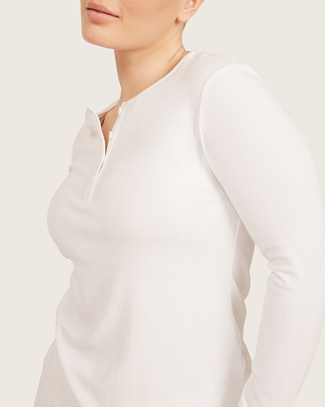 AiraRib Long Sleeve Lounge Henley Top