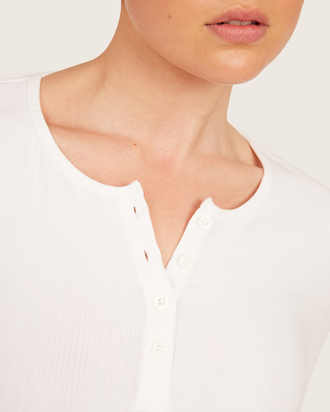 AiraRib Long Sleeve Lounge Henley Top