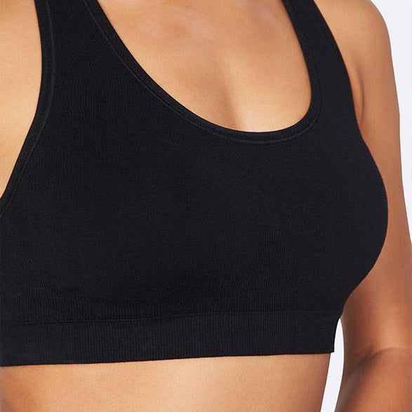 Boody Organic Eco Wear Women's Racerback Sports Bra Black