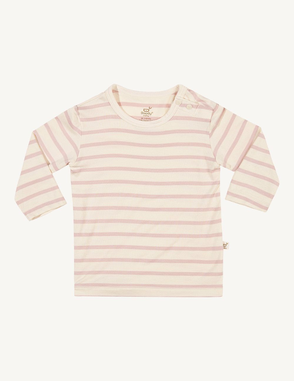 Long Sleeve Boody Bamboo Stripe Baby Top