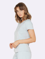 Vegan Organic Ladies' Sleep Shirt Light Grey | Women's Bamboo Pyjama Tops | Natural Ladies' Sleep Tee Light Grey