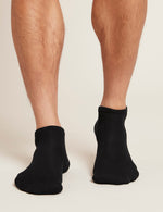 Black Vegan Organic Men's Low Cut Socks | Black Men's Bamboo Low Cut Socks | Natural Men's Low Cut Socks 
