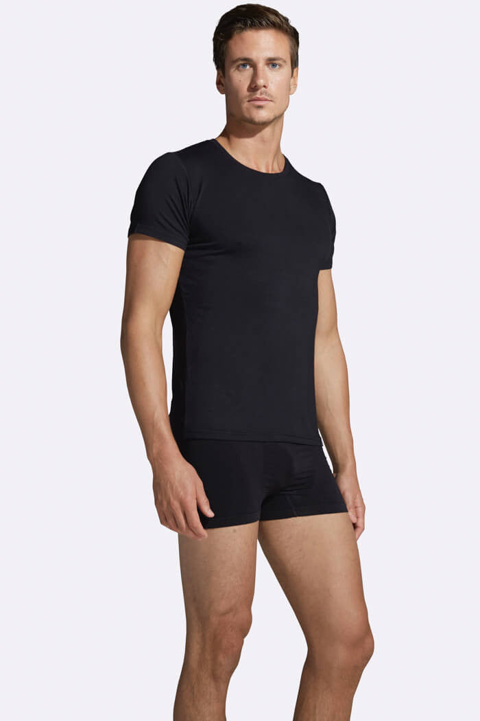 Black Crew Neck T-Shirt - Boody Organic Bamboo Eco Wear