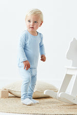 Baby Pull on Pants Blue - Organic Bamboo Eco Wear