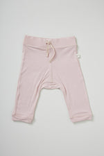 Pink Vegan Organic Pull On Baby Pants | Pink Baby Bamboo Pull On Pants | Natural Baby Pull On Pants