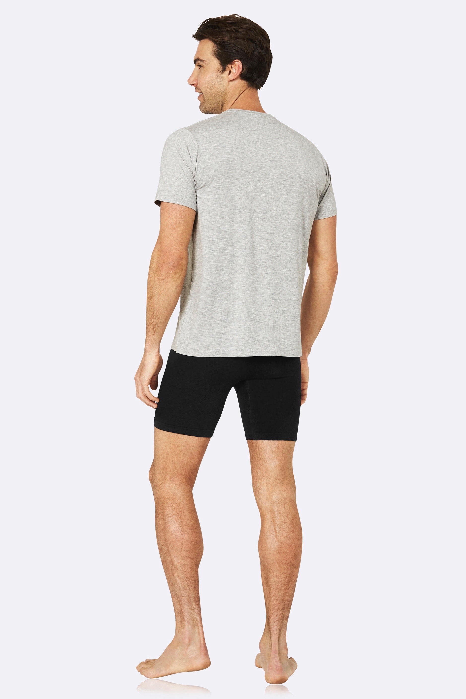 Boody Organic Bamboo Eco Wear Men's Crew Neck Light Grey