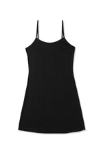 Organic Women's Everyday Black Slip Dress | Bamboo Ladies' Cami Slip Dress Black | Women's Vegan Slip Dresses