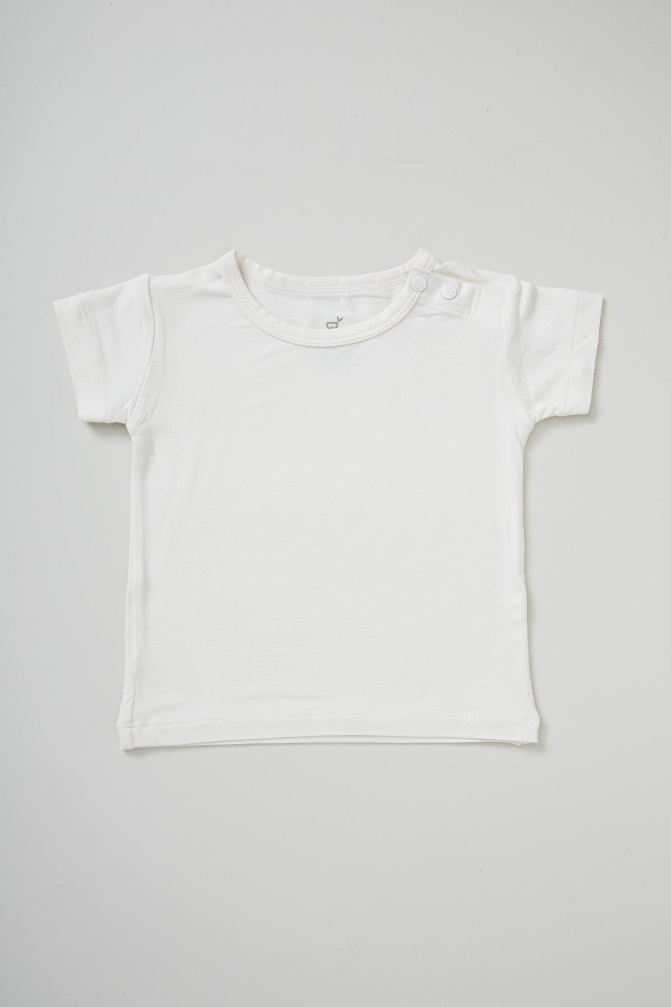 Vegan Organic Newborn's TShirt White | Baby's Bamboo Tee White | Baby's Natural Tops