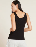 Vegan Organic Ladies' Tank Top Black | Bamboo Women's Vest Black | Women's Natural Tank Tops