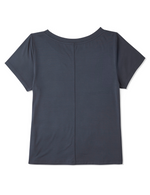 Vegan Ladies' Organic Sleep Tee Dark Grey | Women's Bamboo Sleep Shirt  | Natural Ladies' Pyjama Tops