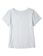 Vegan Women's Organic Sleep Shirt Light Grey | Ladies' Bamboo Pyjama Tops | Natural Women's Sleep Tee