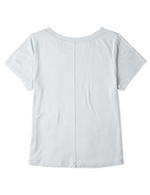 Organic Ladies' Vegan Pyjama Tops Light Grey | Women's Bamboo Sleep Tee | Natural Ladies' Sleep Shirt