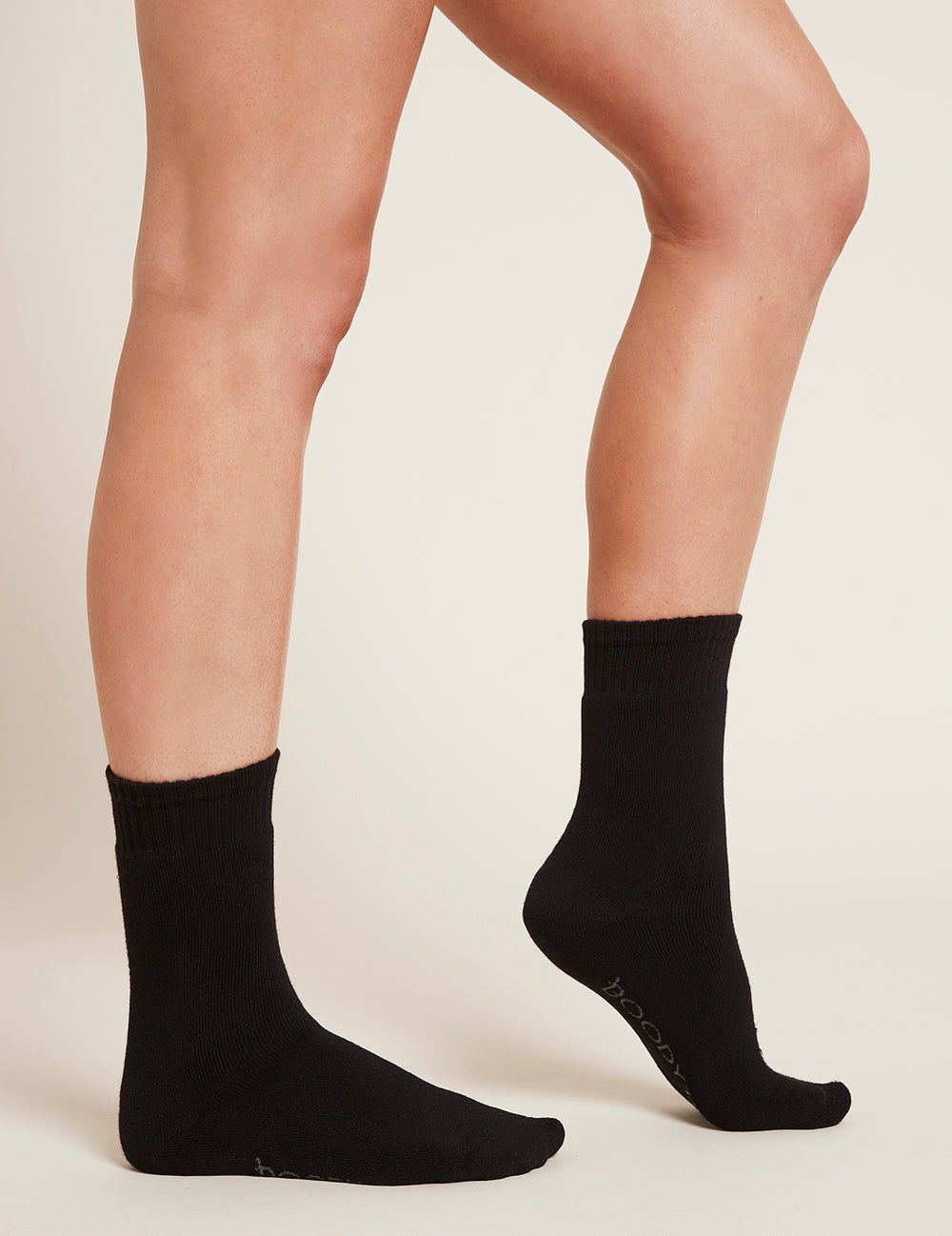 Organic Women's Black Boot Socks | Bamboo Ladies' Boot Socks Black | Vegan Women's Natural Boot Socks 