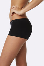 Vegan Organic Ladies' Boyleg Briefs Black | Ladies' Bamboo Boyleg Underwear Black | Ladies' Natural Boyleg Panties