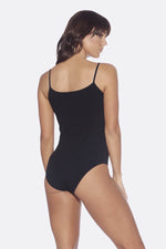 Organic Vegan Ladies' Cami Bodysuit Black | Bamboo Women's Camisole Bodysuit Black | Natural Ladies' Cami Bodysuits