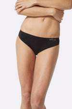 Women's Classic Bikini Underwear Black | Organic Bamboo Classic Bikini Panties | Vegan Ladies' Classic Bikini Briefs